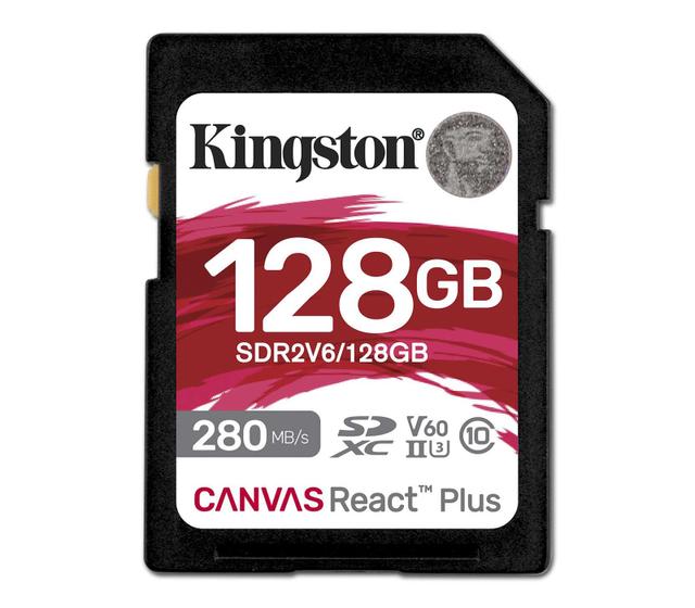 Карта памяти Kingston SDXC 128GB Canvas React Plus UHS-II V60 100/280Mb/s