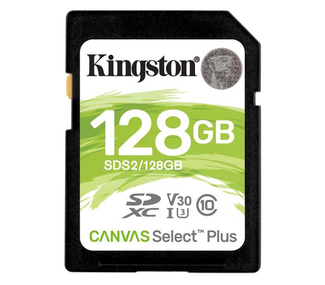 Карта памяти Kingston SDXC 128GB Canvas Select Plus UHS-I U3 V30 85/100Mb/s