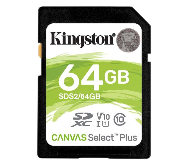 Карта памяти Kingston SDXC 64GB Canvas Select Plus UHS-I Class 10 U1 V10