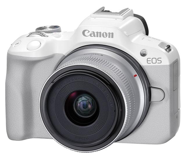 Беззеркальный фотоаппарат Canon EOS R50 Kit RF-S 18-45mm IS STM, белый